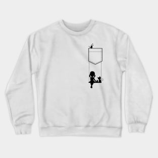 Funny cat and mouse Crewneck Sweatshirt